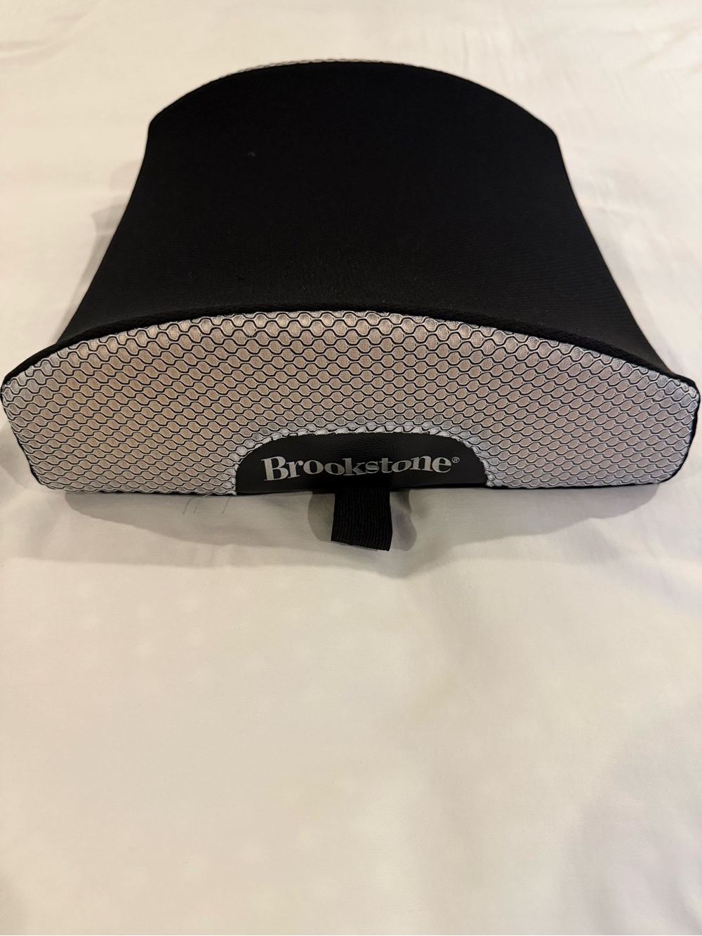 Brookstone Black Lumbar Support Cushion for Comfort
